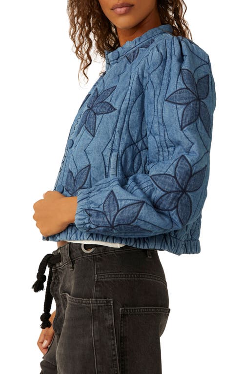 Free People Quinn Quilted Cotton Denim Jacket