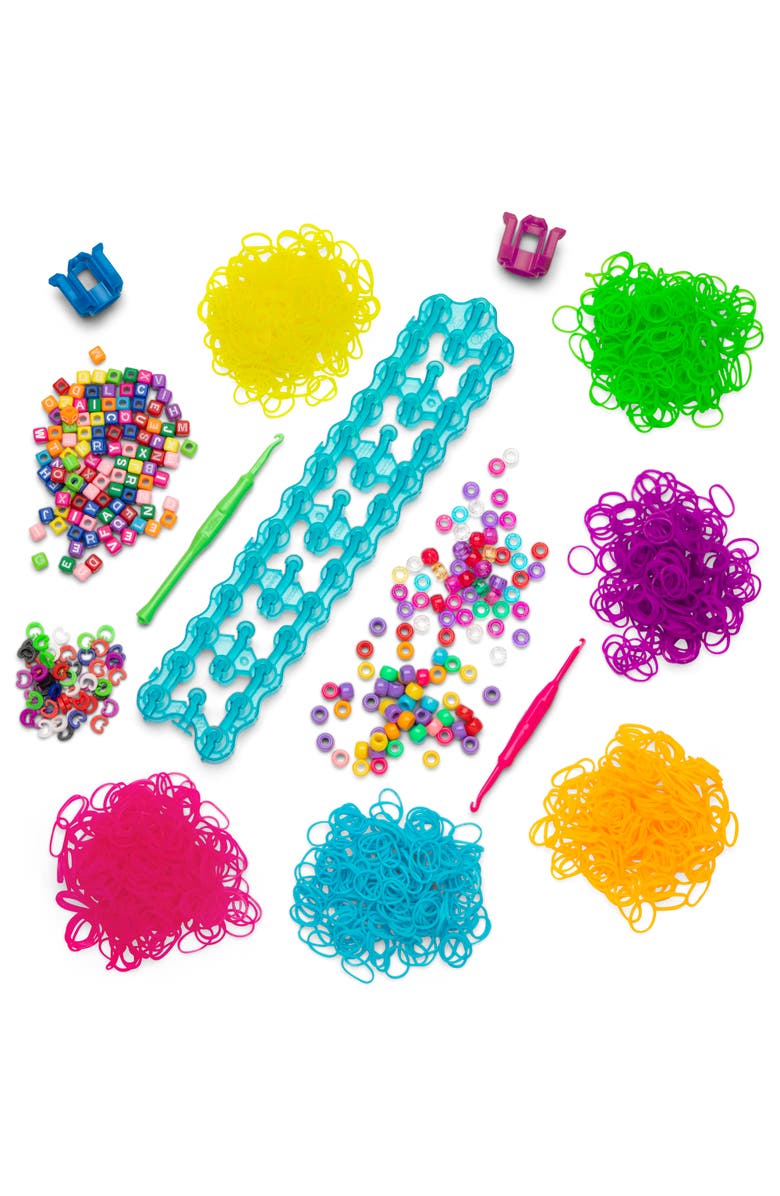 Rainbow Loom Bead Station 1200 Bands, 200 Beads, Loom Kit, Kids 7+, Alternate, color, Multicolored