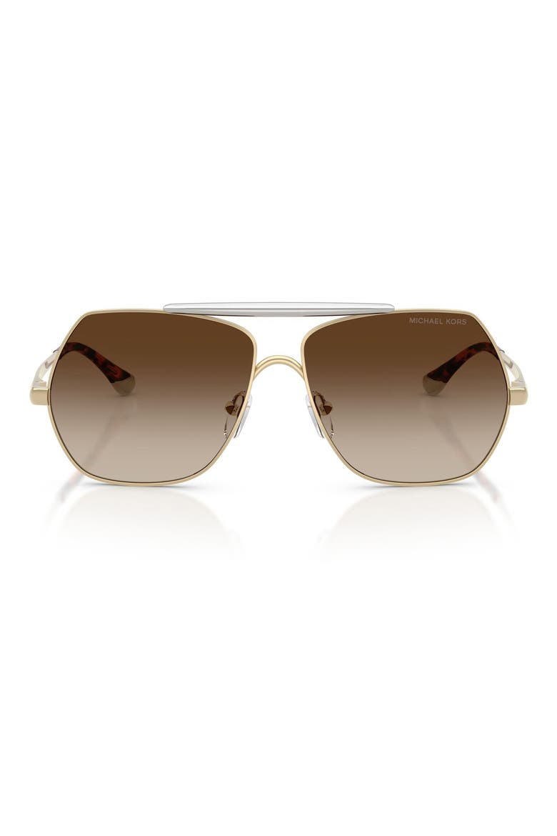 Denver 58mm Pilot Sunglasses, Main, color, LIGHT GOLD / SMOKE GRADIENT