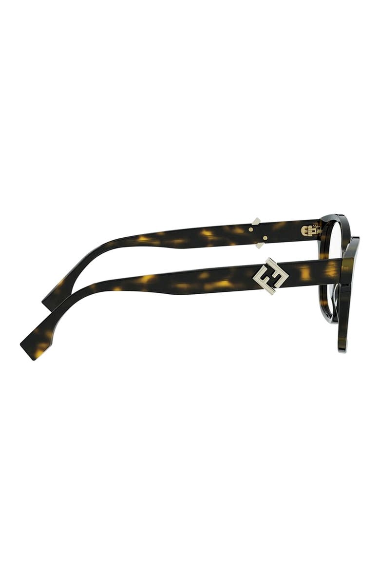 FF Diamonds 52mm Square Optical Glasses, Alternate, color, DARK HAVANA