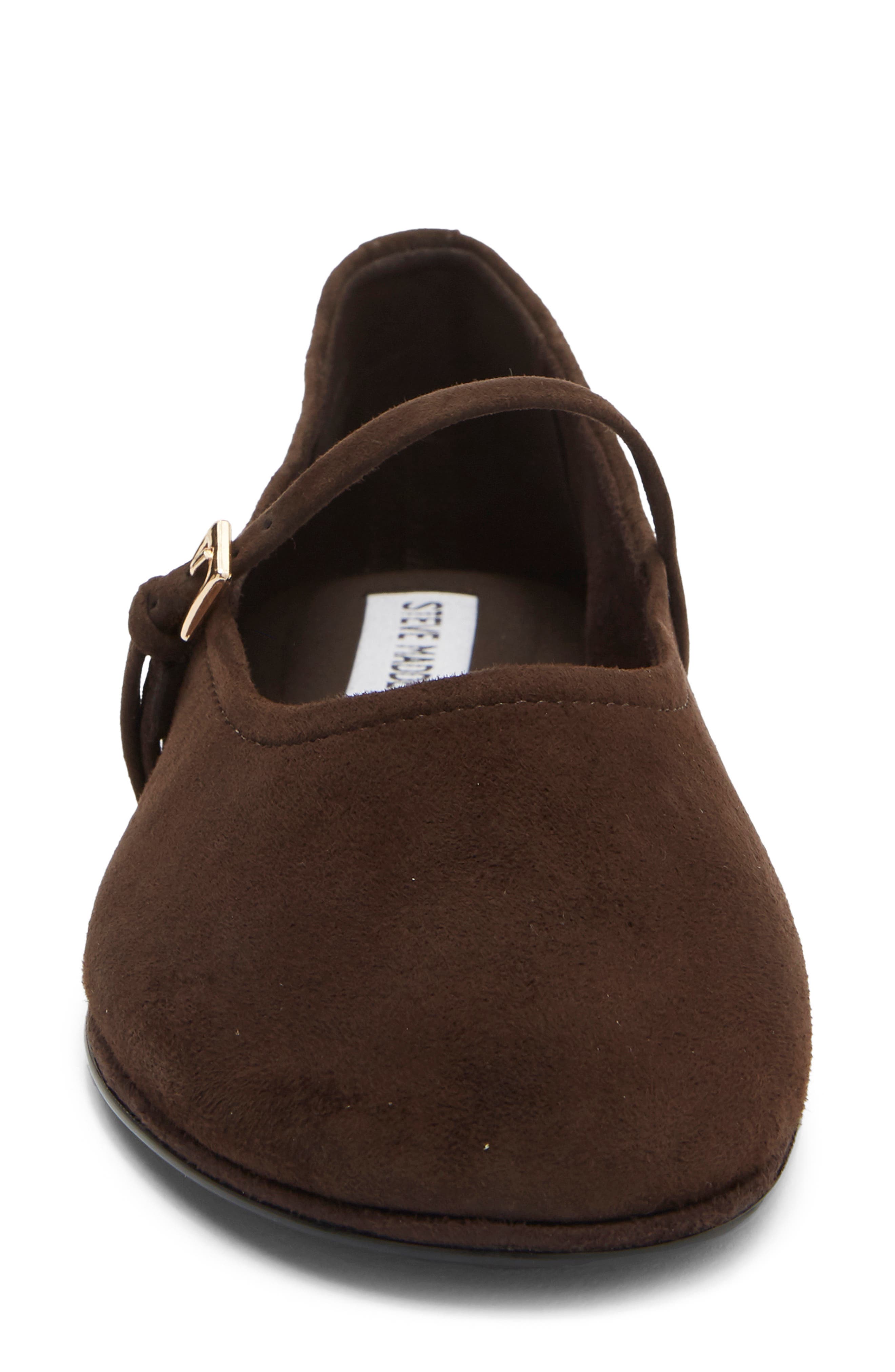 Magda Leather Mary Jane Flat, Alternate, color, BROWN SUEDE