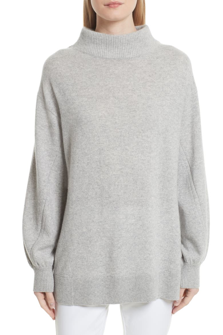 Ace Cashmere Turtleneck Sweater, Main, color, LIGHT GREY