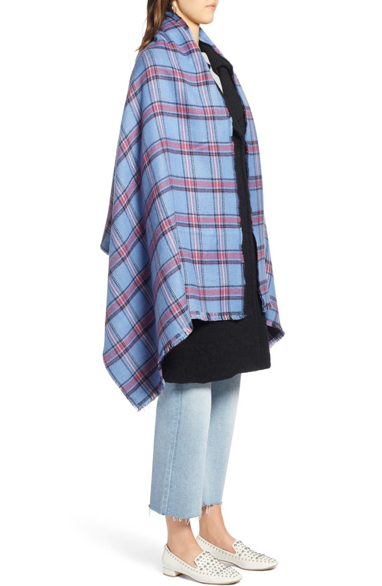 Halogen<sup>®</sup> x Atlantic-Pacific Plaid Double Sided Blanket Wrap, Alternate, color, 