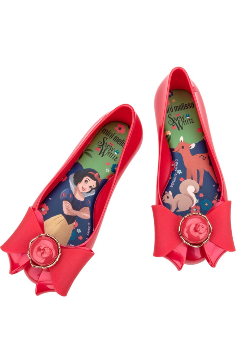 Mini Melissa x Disney Snow White Sweet Love Ballet Flat, Alternate, color, Red