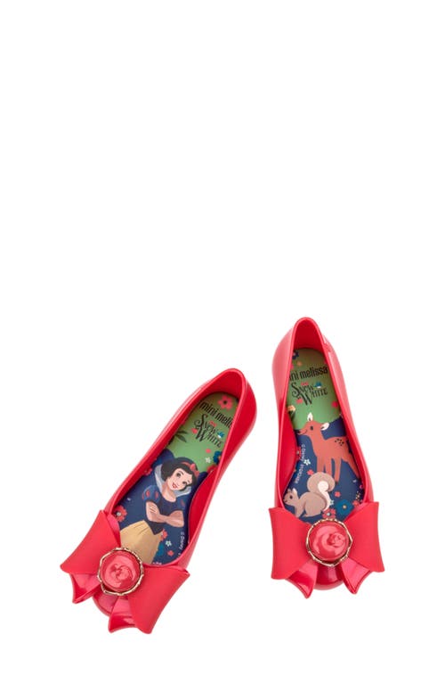 Mini Melissa X Disney Snow White Sweet Love Ballet Flat In Red