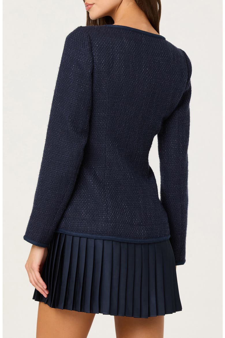 Malorie Long Sleeve Dress, Alternate, color, NAVY