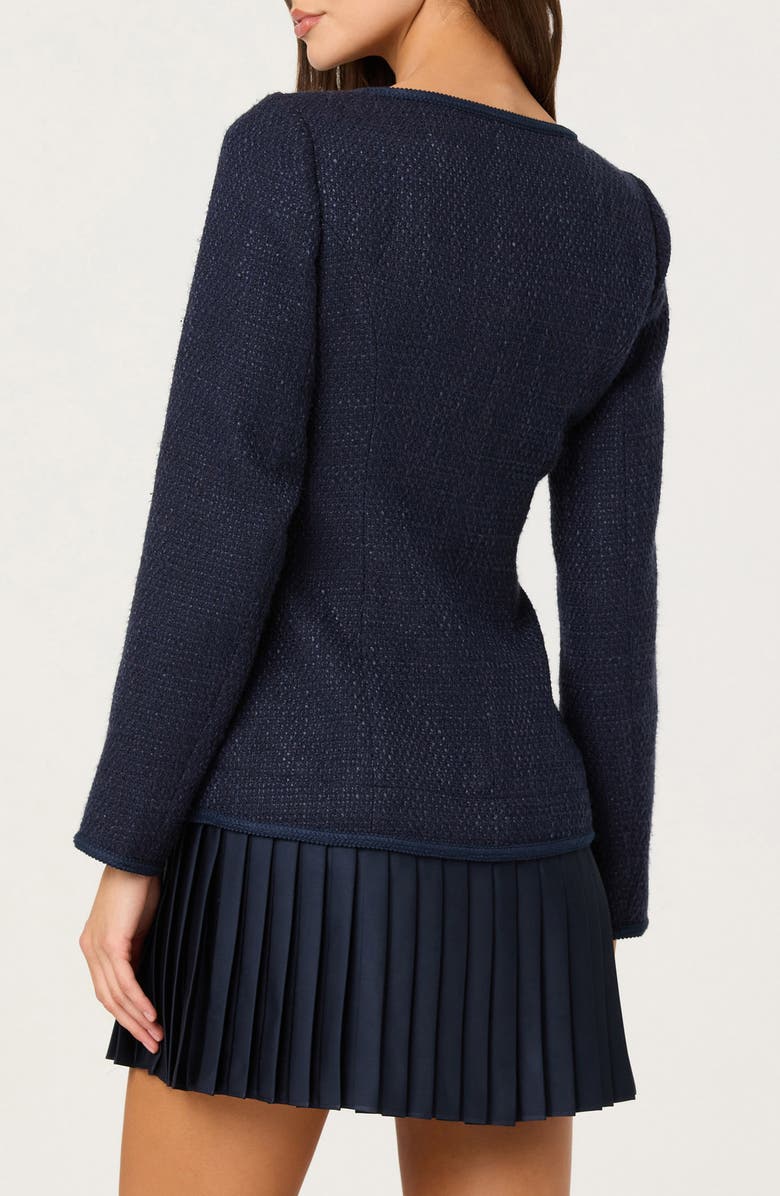 ASTR the Label Malorie Long Sleeve Dress, Alternate, color, Navy