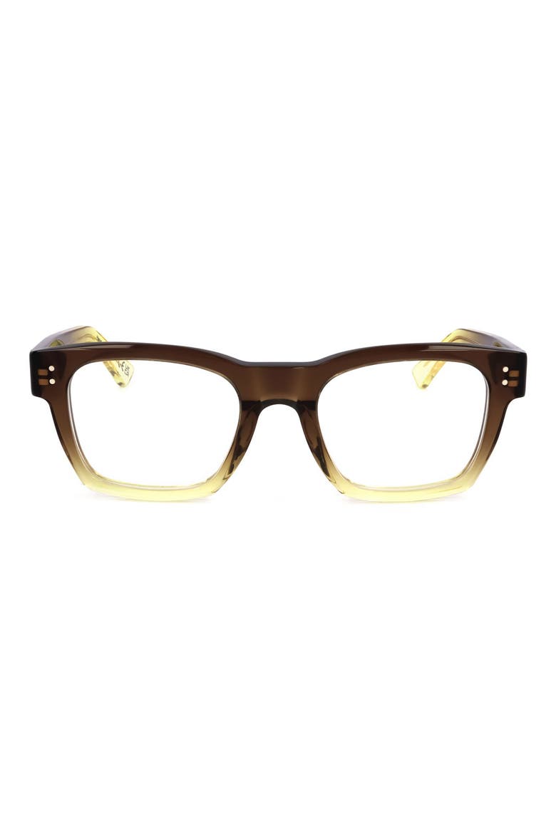 52mm Square Optical Glasses, Main, color, BROWN TO YELLOW