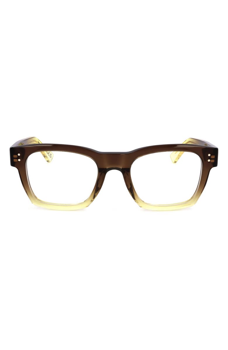 Marni 52mm Square Reading Glasses, Main, color, Brown To Yellow