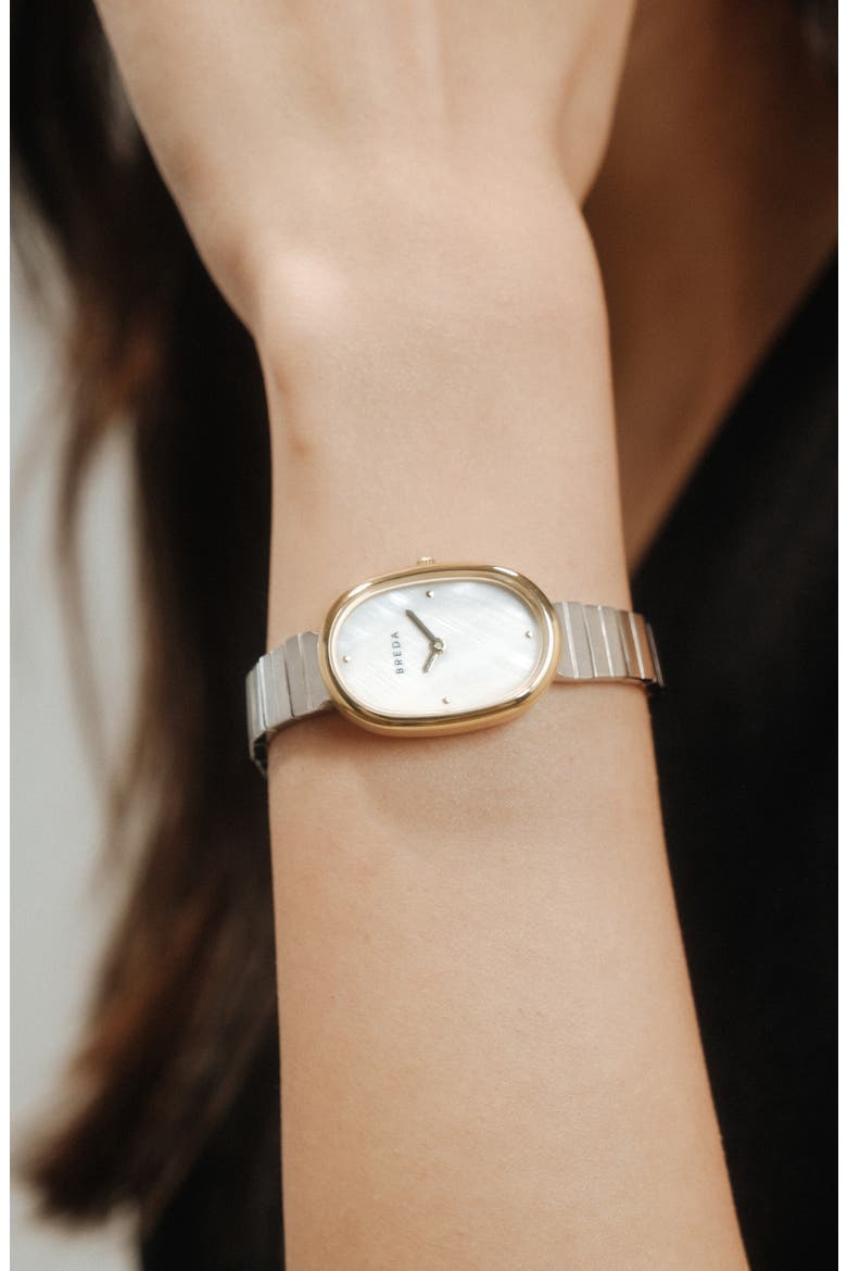 Jane Bracelet Watch, 23mm, Alternate, color, GOLD/ SILVER/ PEARL