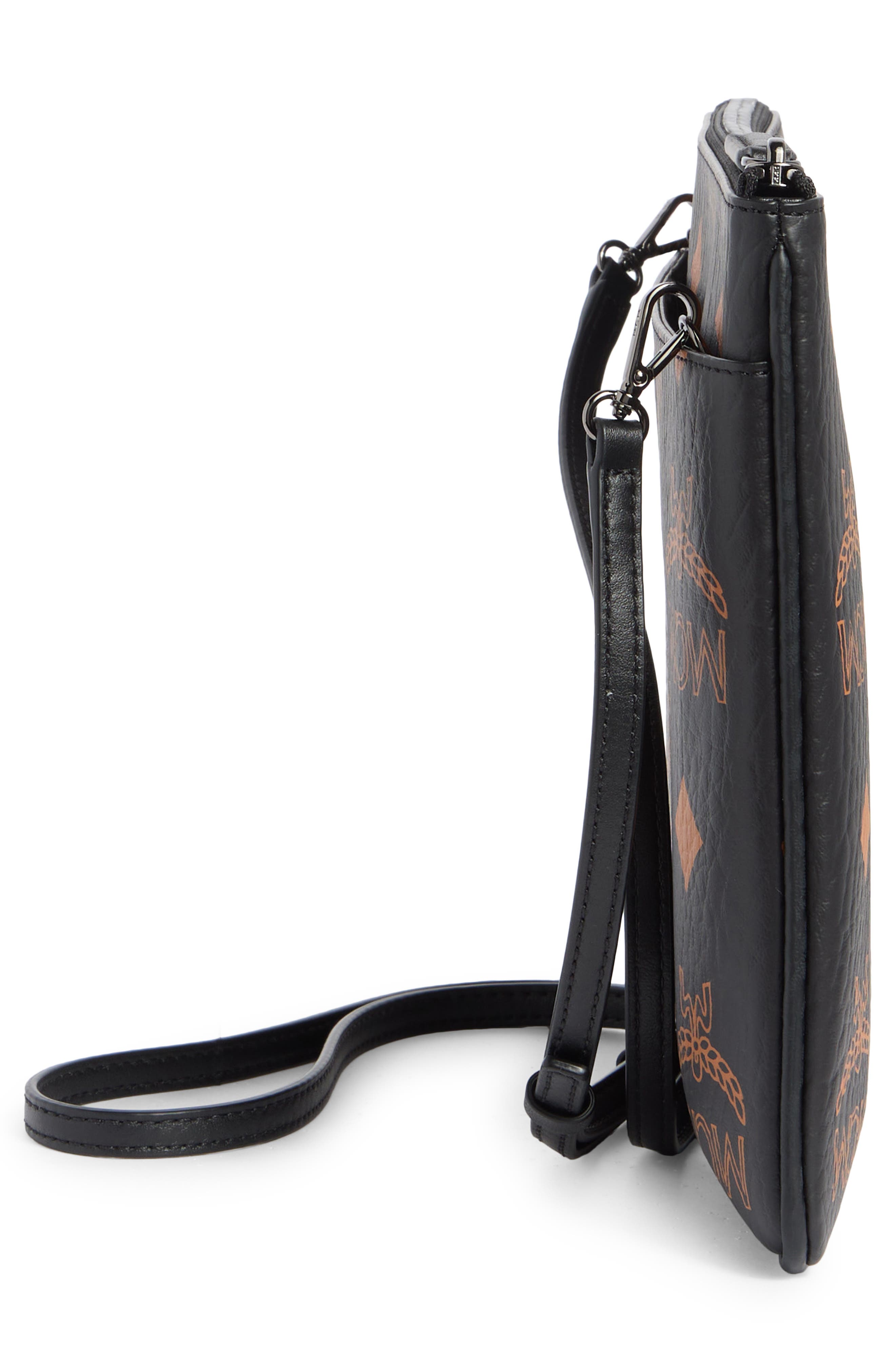 MCM Aren Wristlet Zip Pouch, Alternate, color, 