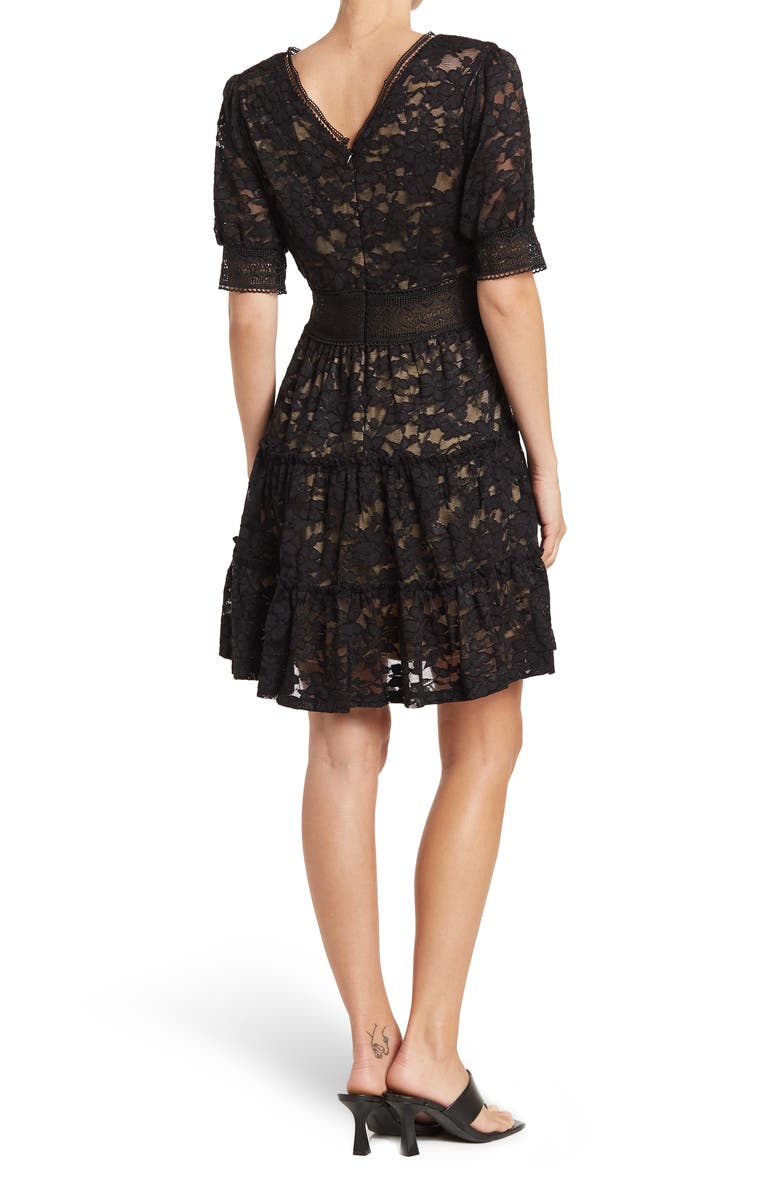 NSR Crochet Trim Mini Dress, Alternate, color,