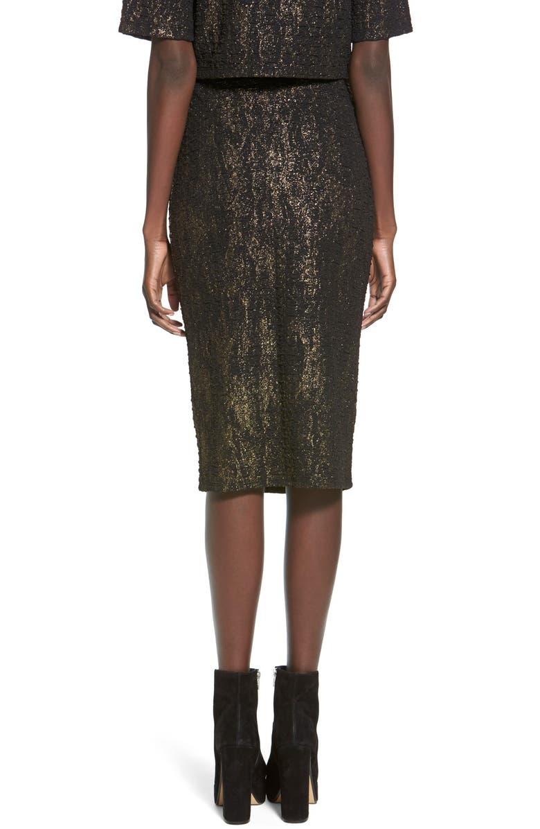 Leith Shimmer Midi Pencil Skirt, Alternate, color, 