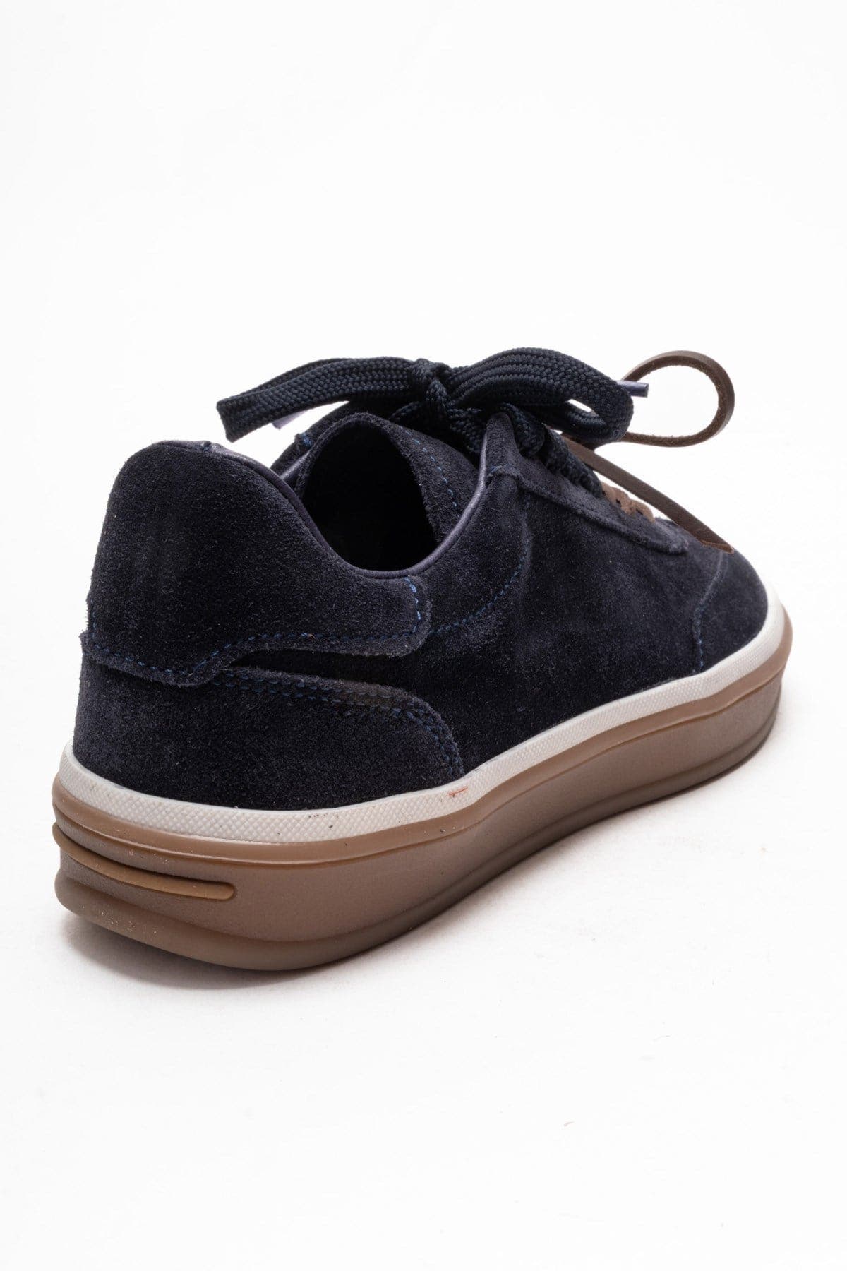 Melle Leather Sneaker, Alternate, color, Navy Suede