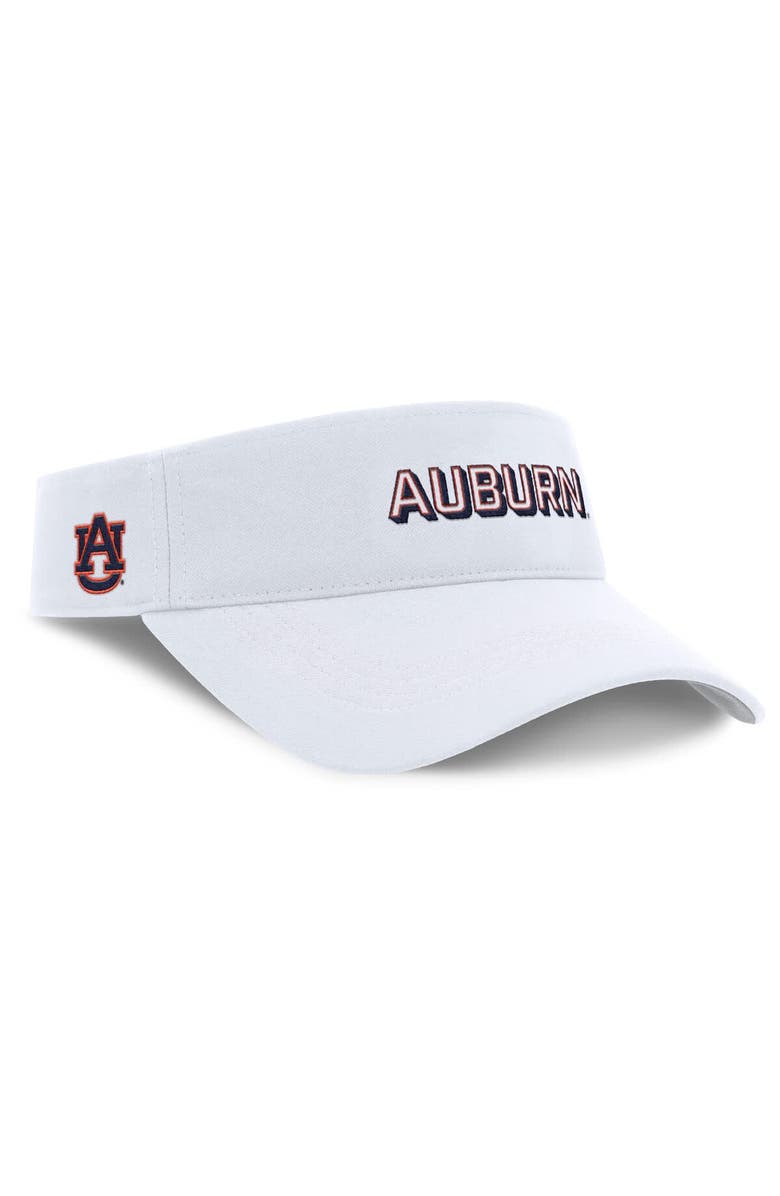 Nike Men's Nike White Auburn Tigers 2025 On-Field Gameday Dri-FIT Ace Adjustable Visor, Main, color, 