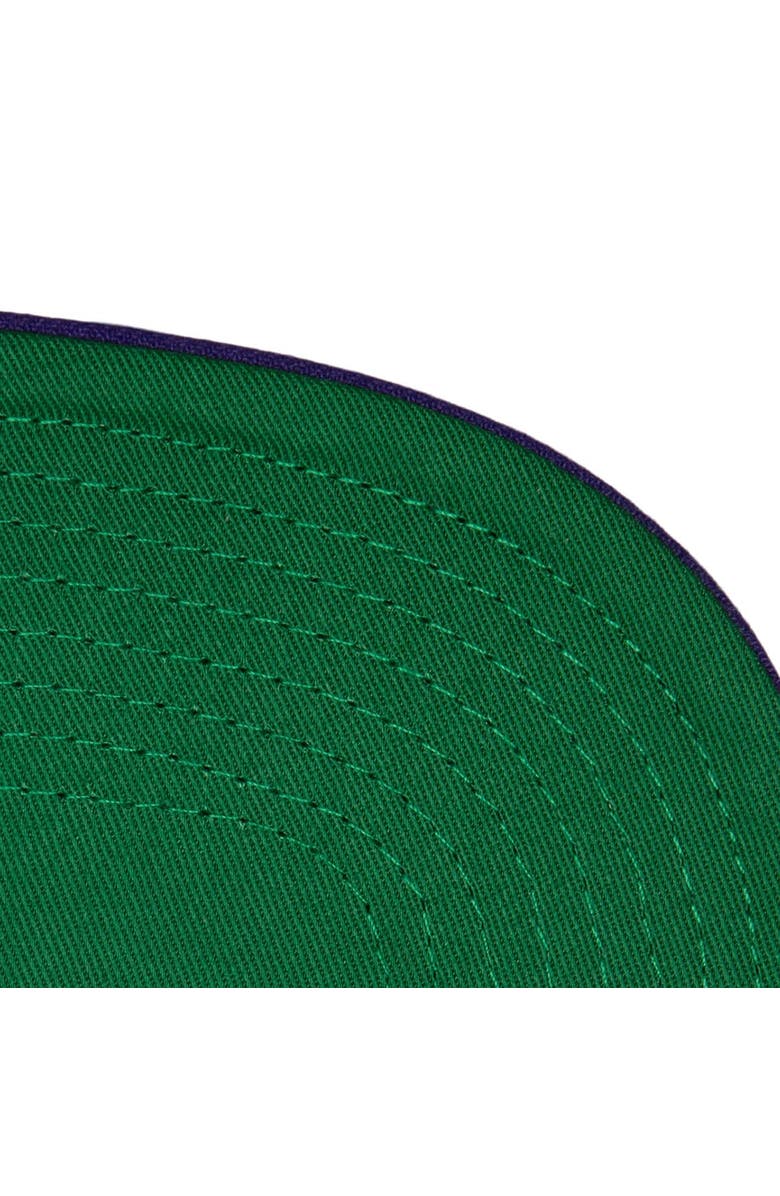 Mitchell & Ness Men's Mitchell & Ness White/Purple Los Angeles Lakers Retro Sport Color Block Script Snapback Hat, Alternate, color, White