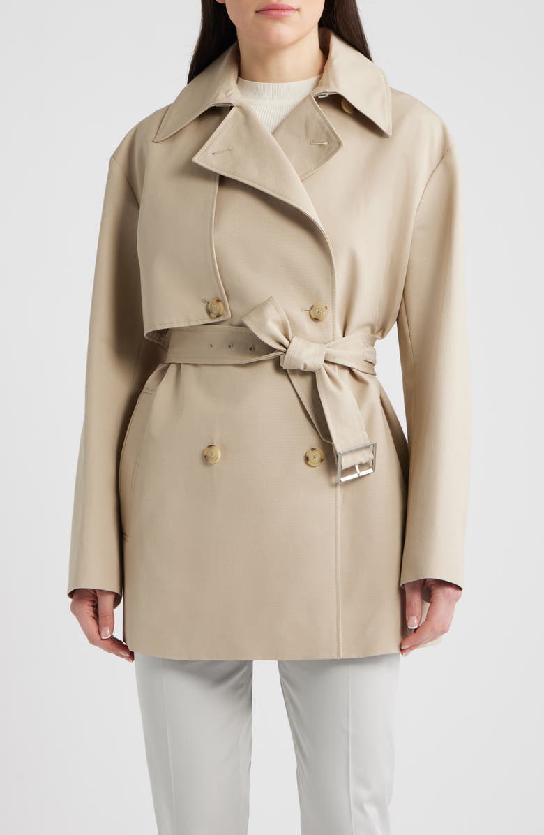 BOSS Cromas Belted Double Breasted Jacket, Main, color, Pumice