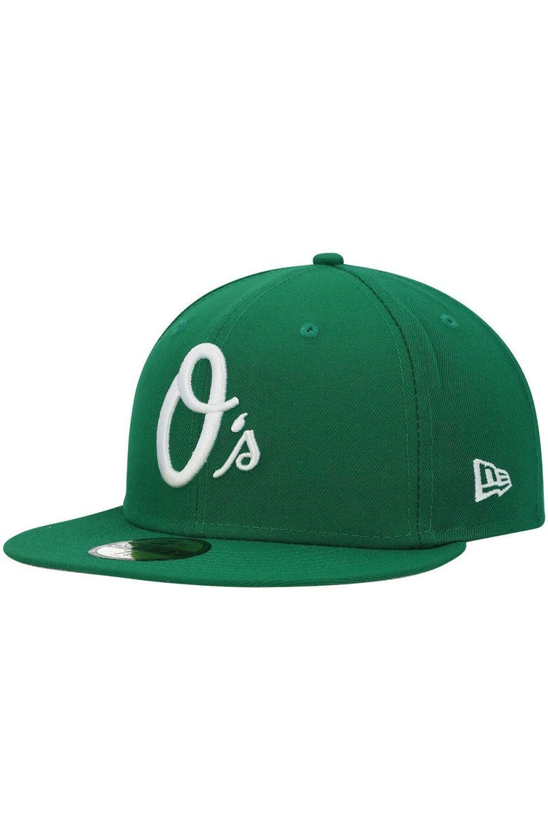 New Era Men's New Era Kelly Green Baltimore Orioles White Logo 59FIFTY Fitted Hat, Main, color,