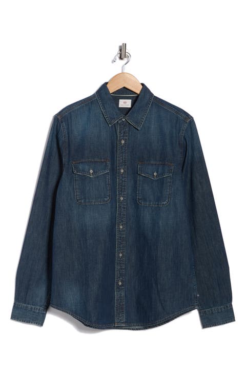 Benning Trim Fit Denim Sport Shirt