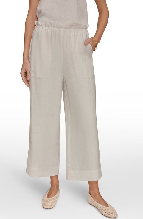 Paperbag Waist Linen Pants