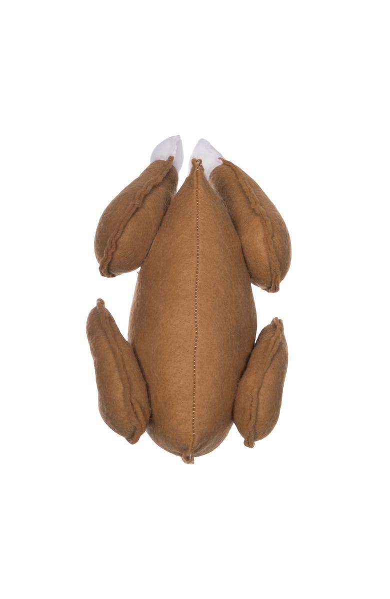 Transpac Plush Turkey Decor - Soft White Animal Figurine for Fall, Main, color, White