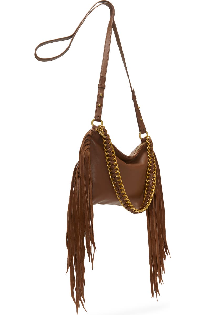 Vince Camuto Kokel Fringe Leather Crossbody Bag, Alternate, color,
