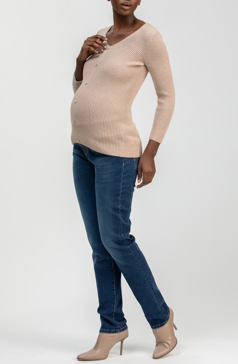 PIETRO BRUNELLI MATERNITY Cool Girl Slim Fit Maternity Jeans, Alternate, color, Medium Stone Wash