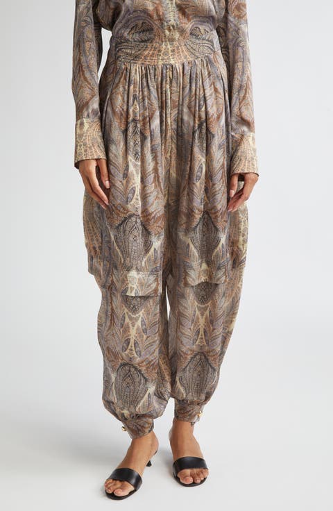 Hypnotic Silk Harem Pants
