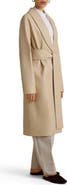 Marina Moscone Belted Robe de Chambre Leather Coat