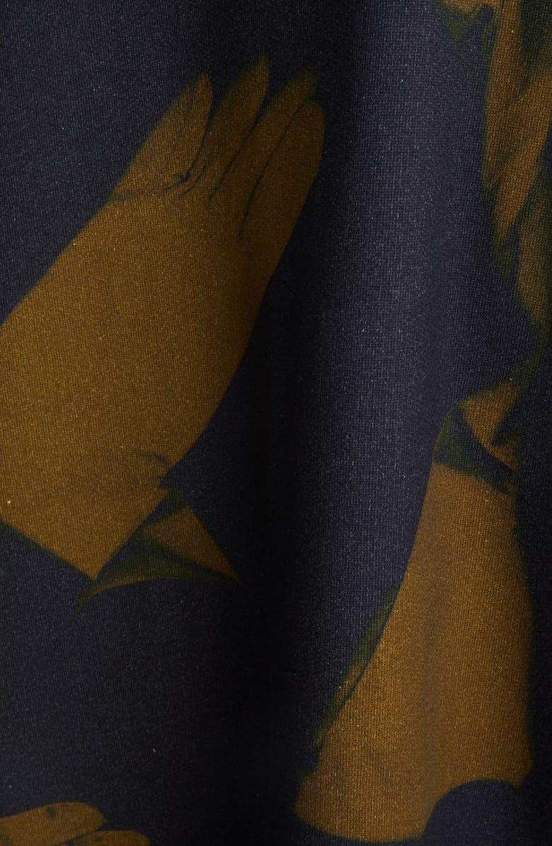 Dries Van Noten Hasper Gloves Print Oversize Cotton Hoodie, Alternate, color, 