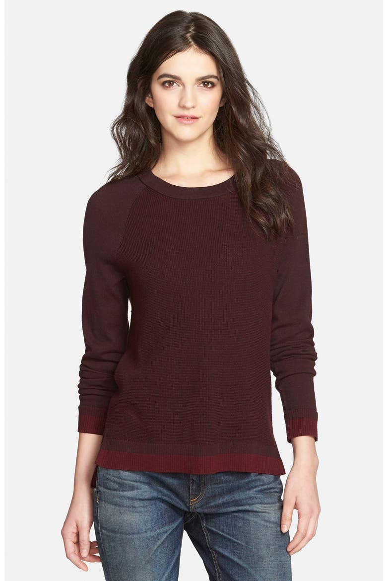 'Brenda' Raglan Pullover (Nordstrom Exclusive), Main, color, BURGUNDY