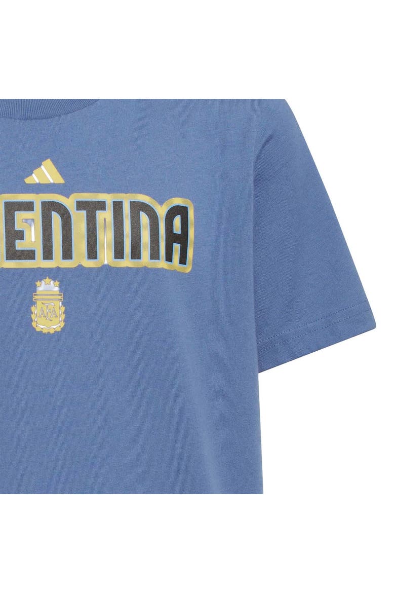 Youth adidas Blue Argentina National Team Jersey Hook T-Shirt, Alternate, color, Blue