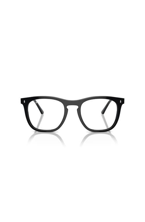 Ray Ban Ray-ban 53mm Square Optical Glasses In Black