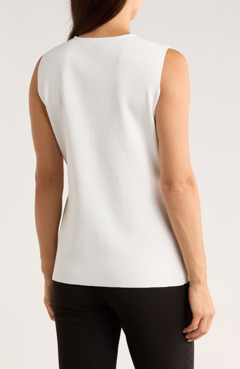 Ellen Tracy Button Front Sweater Vest, Alternate, color, Marshmallow