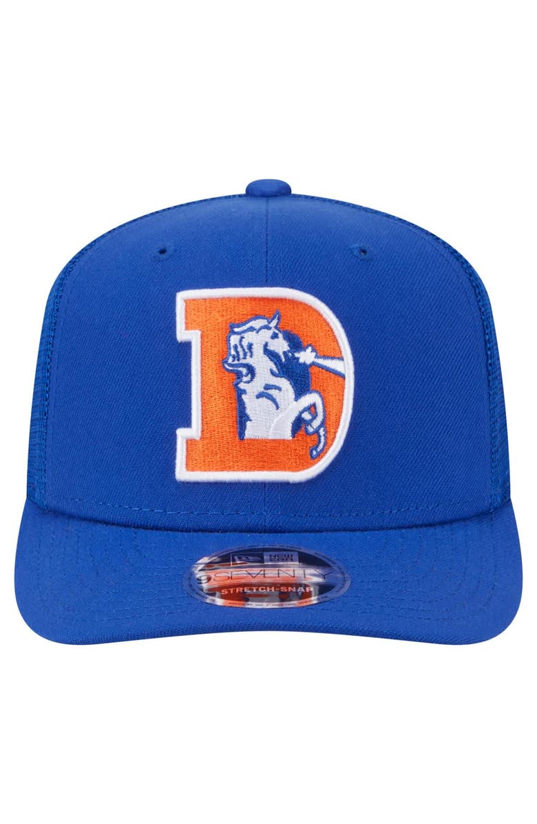 New Era Men's New Era Royal Denver Broncos Main Trucker 9SEVENTY Stretch-Snap Hat, Alternate, color, 