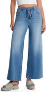 HINT OF BLU Mighty Drawstring High Waist Wide Leg Jeans