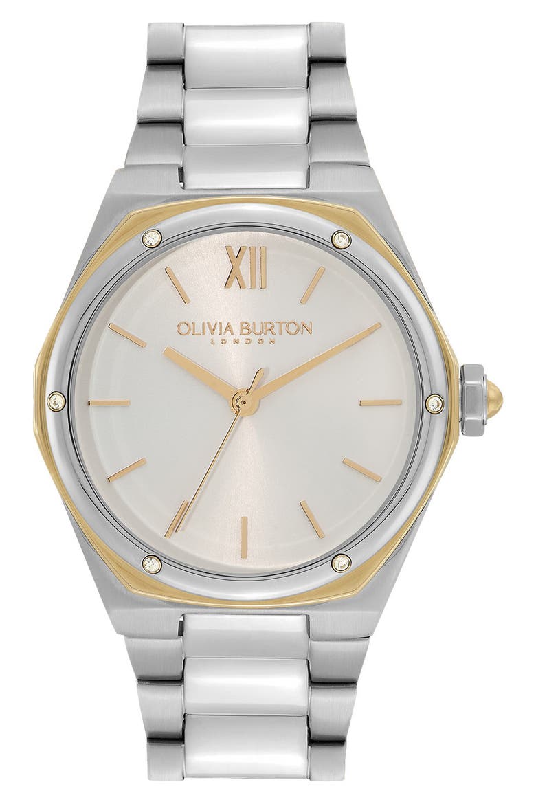 Sports Luxe Hexa Bracelet Watch, 33mm, Main, color, WHITE