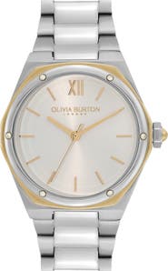 Olivia Burton Sports Luxe Hexa Bracelet Watch, 33mm