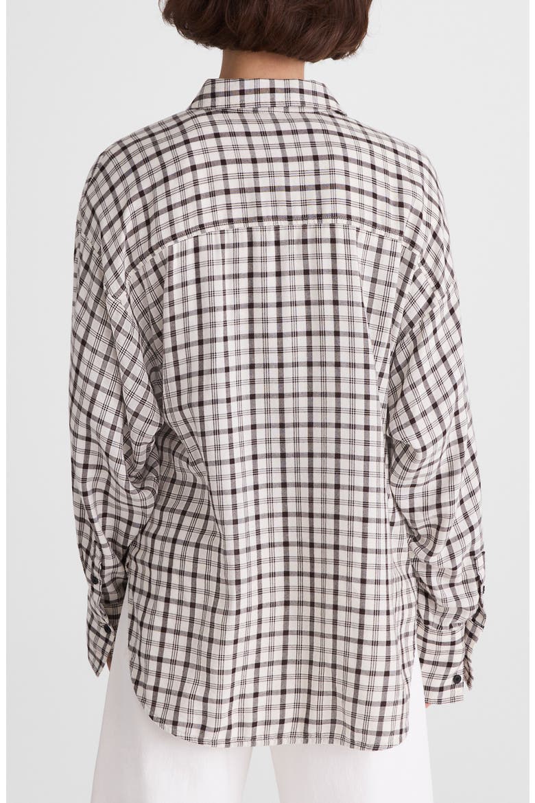 Heathered Flannel Dolman Button-Up Shirt, Alternate, color, ANTIQUE CREAM
