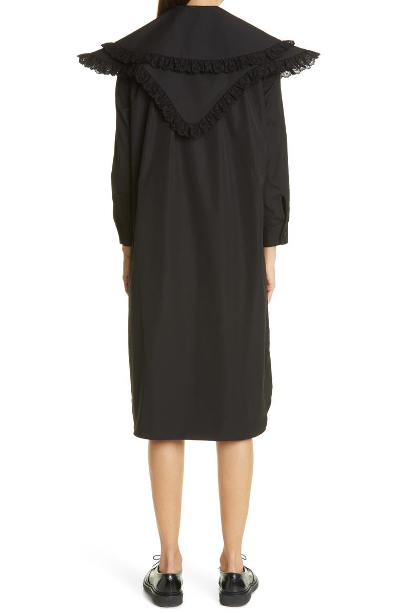 Tao Comme des Garçons Tricot Comme des Garçons Ruffle Bib Long Sleeve Midi Shirtdress, Alternate, color, 