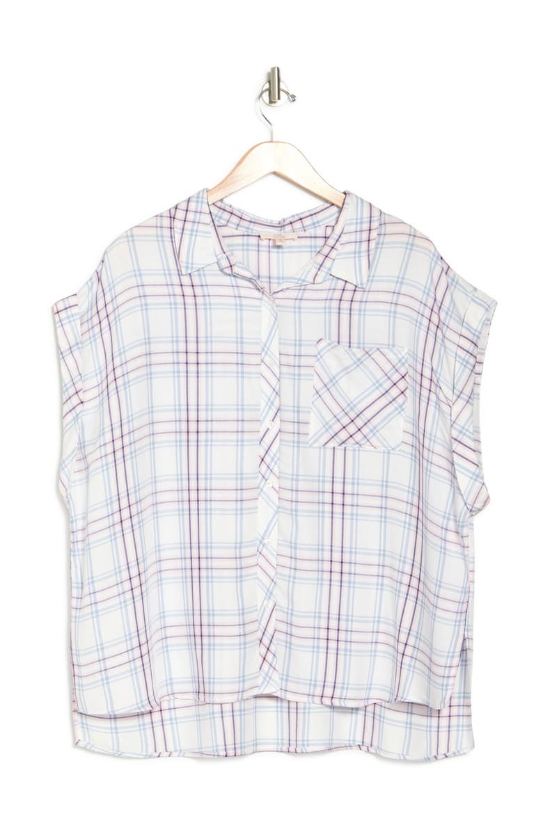 COMO VINTAGE Plaid Print Button Down Shirt, Alternate, color, 