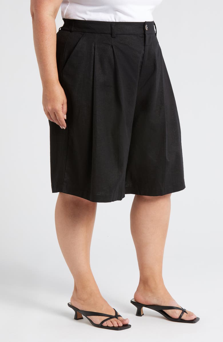 Universal Standard Tailored Linen Blend Shorts, Alternate, color,