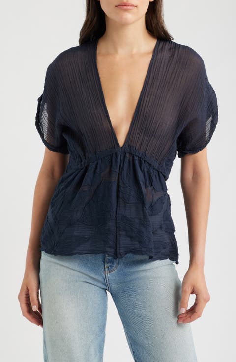 Sheer Cotton Petal Top