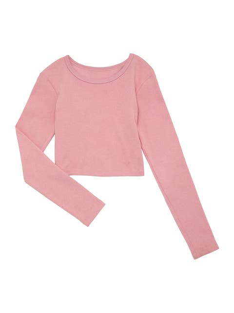 Sloane Long Sleeve Heart Cut Out Ribbed Top