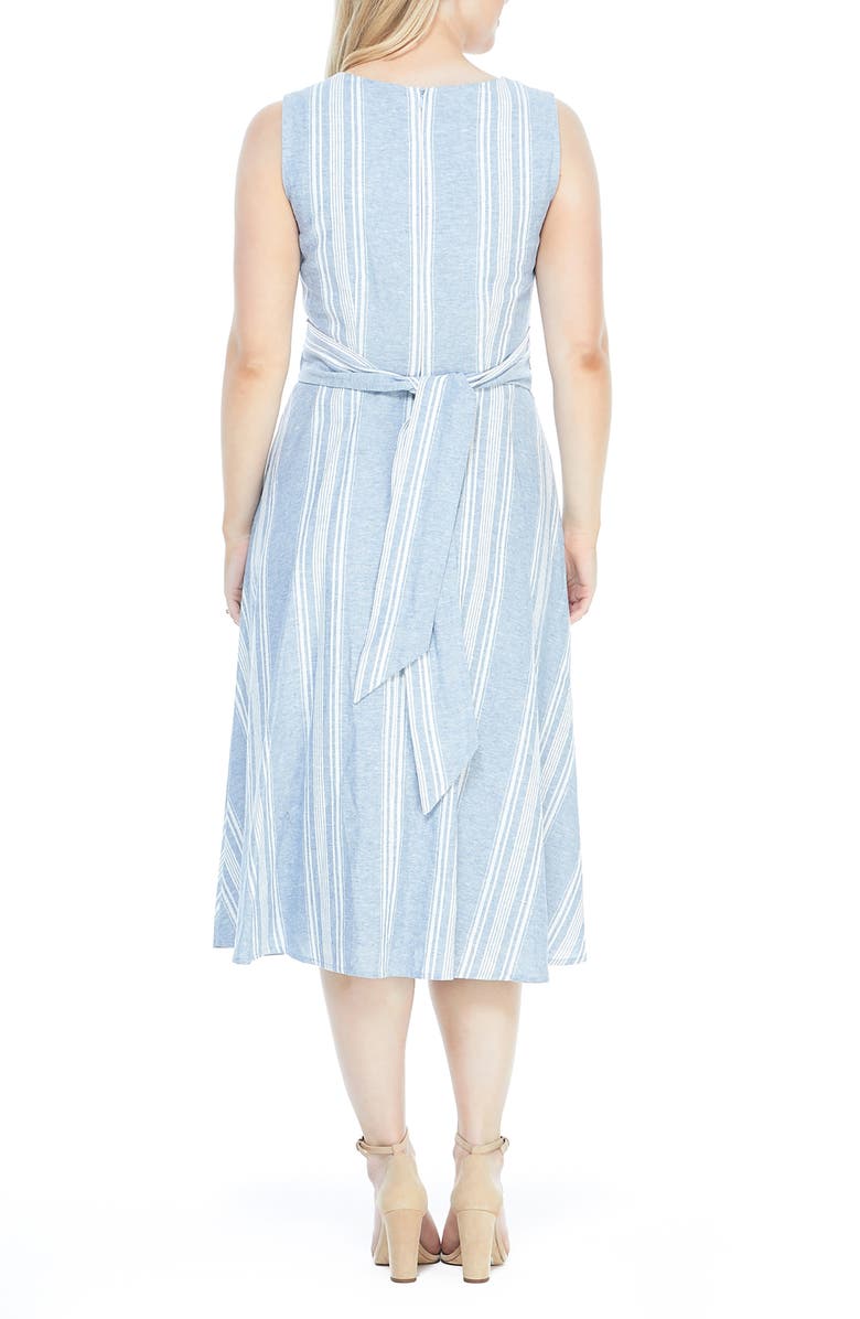 Maggy London Stripe Midi Dress, Alternate, color,