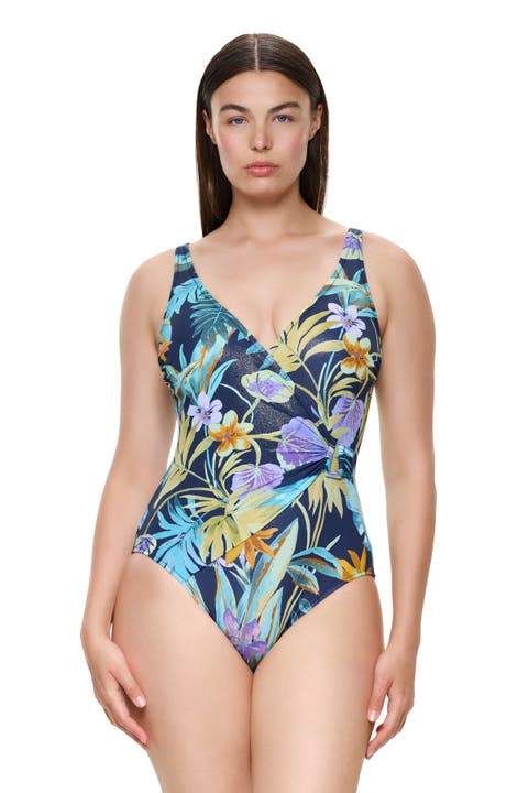 Paradise Beauty Surplice One Piece Swimsuit