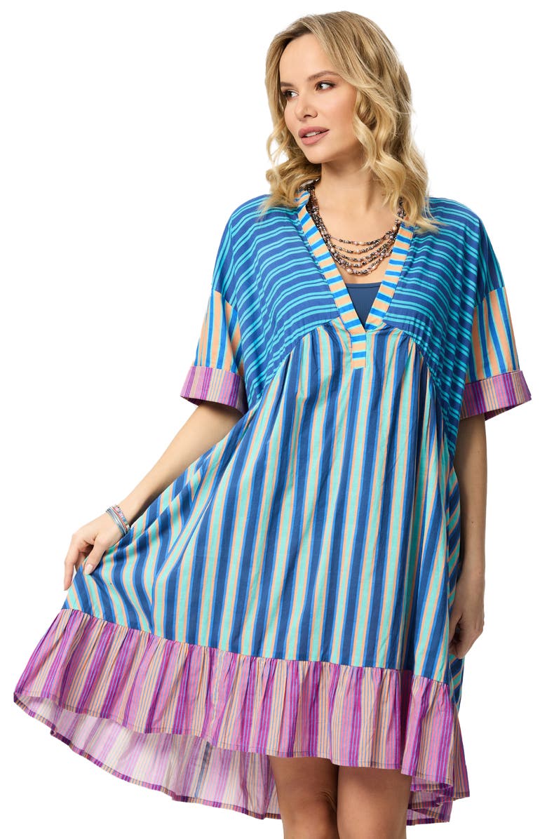 SAACHI Striped Tunic Dress, Alternate, color, Blue
