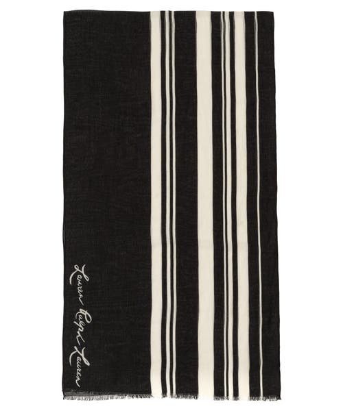 Ralph Lauren Stripe Wrap In Black