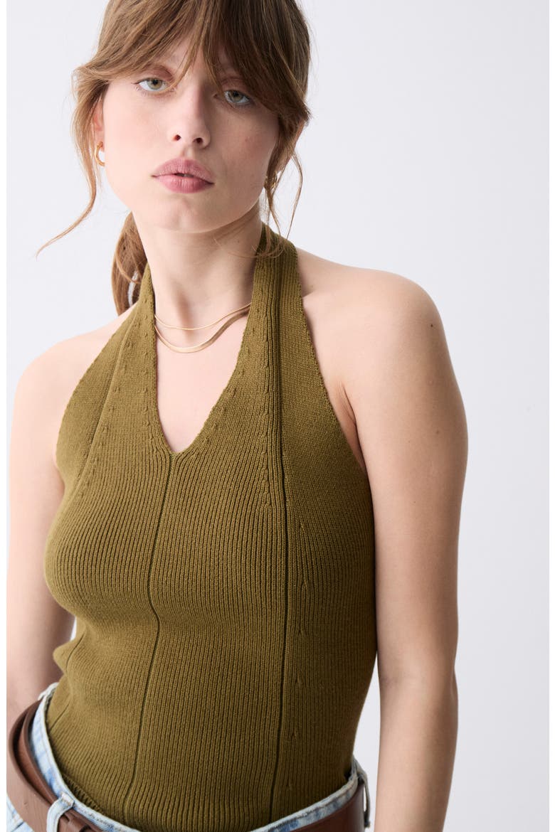 Belmonte Halter Sweater, Alternate, color, ARMY