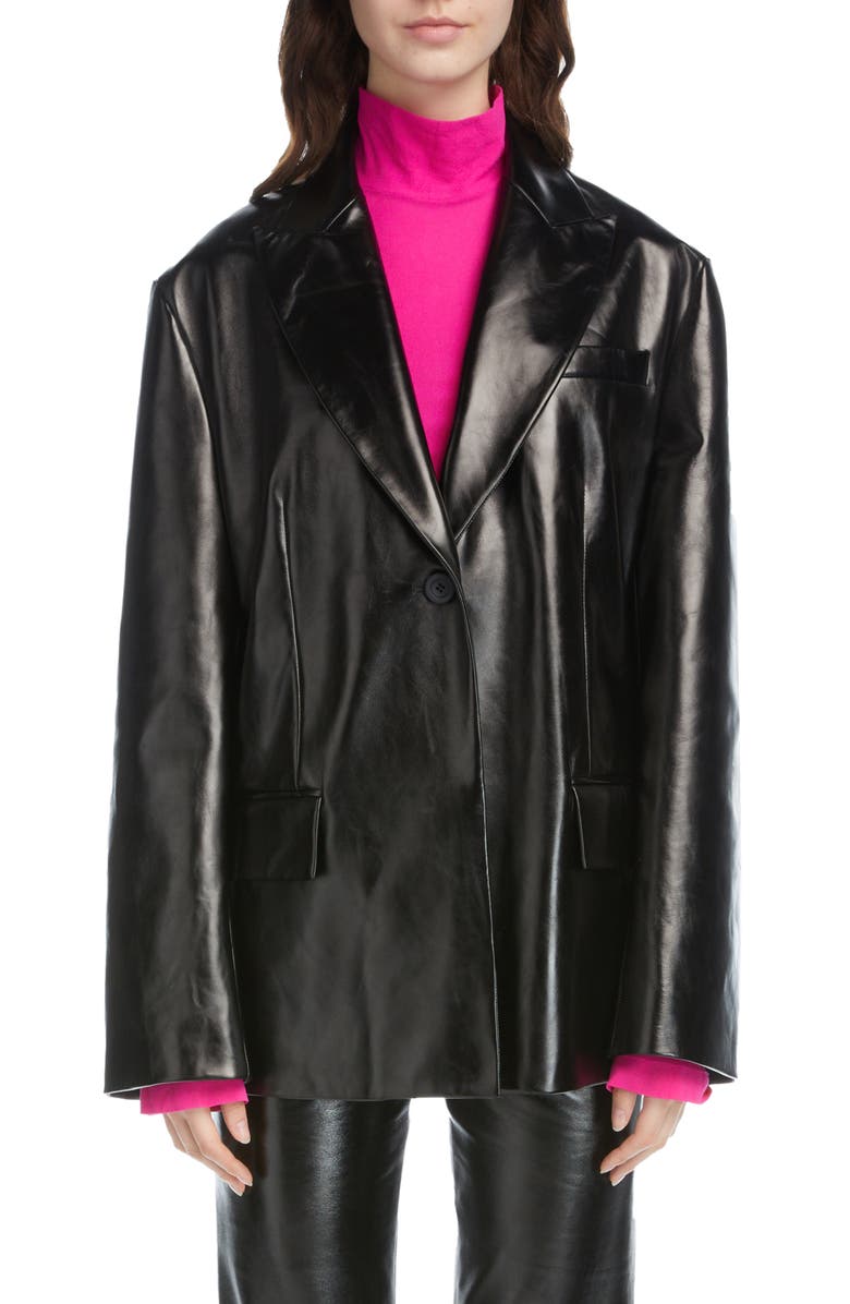 Acne Studios Lepage Leather Suit Jacket, Main, color, 